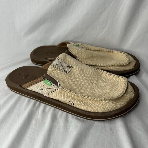 Sanuk Loafer Men's Size 13 You Got My Back III 1108390 Tan Lightly Used - Picture 3 of 6